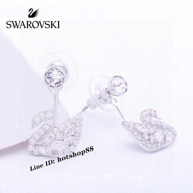 Swarovski施華洛世奇2022新款天鵝後掛式耳釘女時尚氣質歐美耳環耳飾 zgb1941